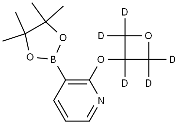 2-((oxetan-3-yl-d5)oxy)-3-(4,4,5,5-tetramethyl-1,3,2-dioxaborolan-2-yl)pyridine Struktur