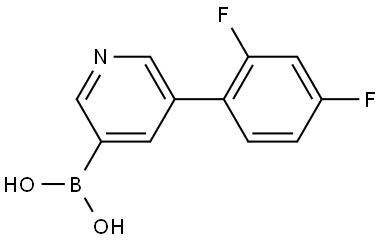 B-[5-(2,4-Difluorophenyl)-3-pyridinyl]boronic acid Structure