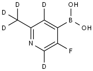 (5-fluoro-2-(methyl-d3)pyridin-4-yl-3,6-d2)boronic acid Structure