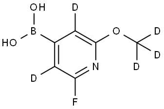 (2-fluoro-6-(methoxy-d3)pyridin-4-yl-3,5-d2)boronic acid Structure
