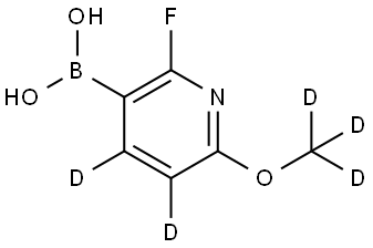 (2-fluoro-6-(methoxy-d3)pyridin-3-yl-4,5-d2)boronic acid Structure