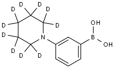 (3-(piperidin-1-yl-d10)phenyl)boronic acid Structure