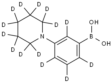 (3-(piperidin-1-yl-d10)phenyl-2,4,5,6-d4)boronic acid Structure