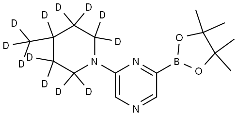 2-(4-(methyl-d3)piperidin-1-yl-2,2,3,3,4,5,5,6,6-d9)-6-(4,4,5,5-tetramethyl-1,3,2-dioxaborolan-2-yl)pyrazine Structure