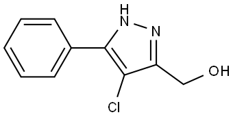 (4-Chloro-5-phenyl-1H-pyrazol-3-yl)methanol Struktur