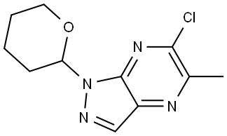 6-氯-5-甲基-1-(四氢-2H-吡喃-2-基)-1H-吡唑并[3,4-B]吡嗪, 2375920-13-9, 结构式