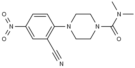 4-(2-Cyano-4-nitrophenyl)-N,N-dimethylpiperazine-1-carboxamide Structure