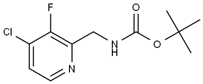 Carbamic acid, N-[(4-chloro-3-fluoro-2-pyridinyl)methyl]-, 1,1-dimethylethyl ester Struktur