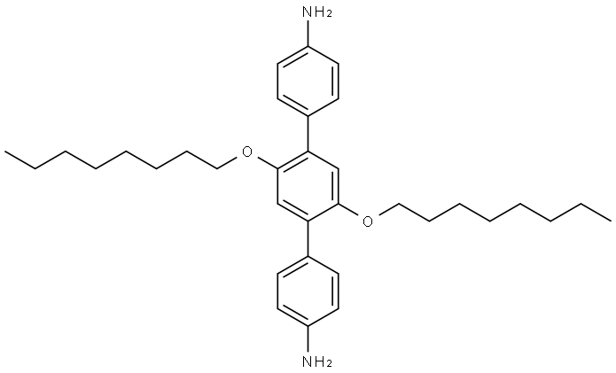 2',5'-bis(octyloxy)-[1,1':4',1''-terphenyl]-4,4''-diamine Structure