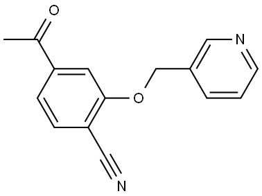 4-Acetyl-2-(3-pyridylmethoxy)benzonitrile Structure
