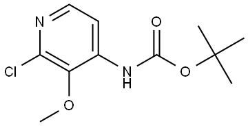 Carbamic acid, N-(2-chloro-3-methoxy-4-pyridinyl)-, 1,1-dimethylethyl ester Struktur