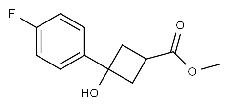 methyl 3-(4-fluorophenyl)-3-hydroxycyclobutanecarboxylate Structure