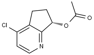 (S)-4-chloro-6,7-dihydro-5H-cyclopenta[b]pyridin-7-yl acetate 结构式