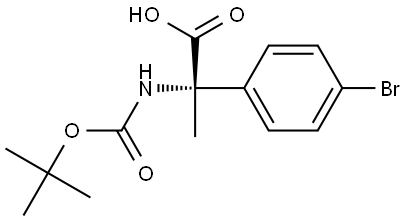 (S)-2-(4-broMophenyl)-2-((tert-butoxycarbonyl)aMino)propanoic acid Struktur