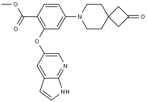 Methyl 2-[(7-Azaindole-5-yl)oxy]-4-(2-oxo-7-azaspiro[3.5]nonan-7-yl)benzoate Structure