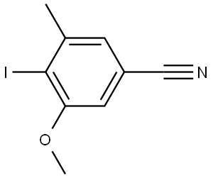 4-Iodo-3-methoxy-5-methylbenzonitrile Structure