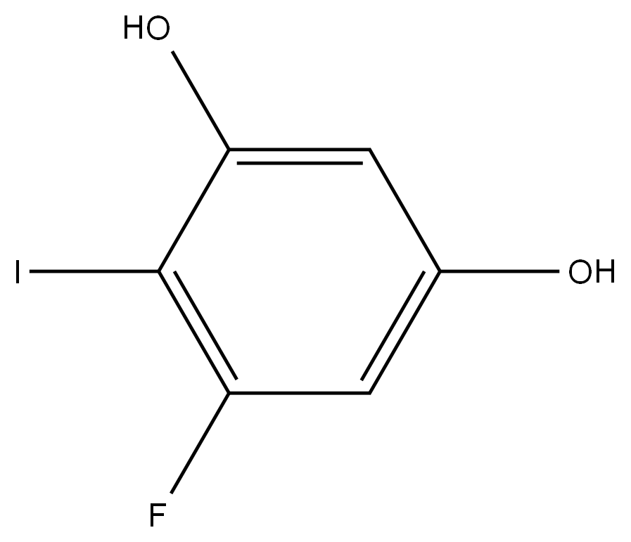 5-Fluoro-4-iodo-1,3-benzenediol Structure