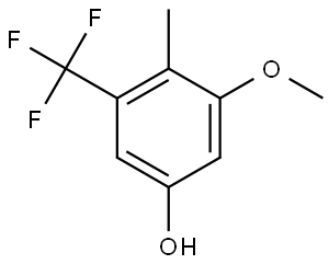 3-Methoxy-4-methyl-5-(trifluoromethyl)phenol 结构式