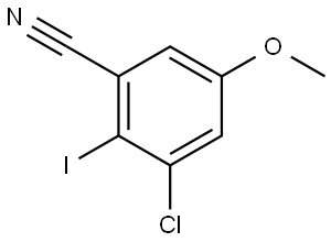 3-Chloro-2-iodo-5-methoxybenzonitrile Structure
