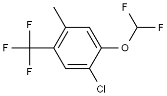 1-Chloro-2-(difluoromethoxy)-4-methyl-5-(trifluoromethyl)benzene,2383812-02-8,结构式