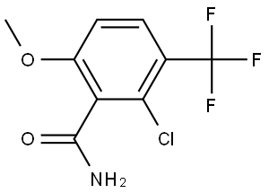 2-Chloro-6-methoxy-3-(trifluoromethyl)benzamide 结构式