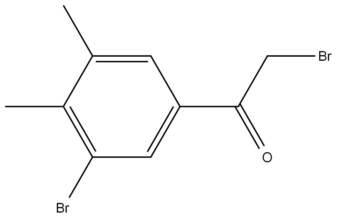 2-Bromo-1-(3-bromo-4,5-dimethylphenyl)ethanone Structure