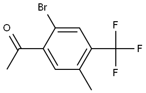 1-[2-Bromo-5-methyl-4-(trifluoromethyl)phenyl]ethanone Structure