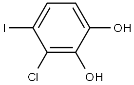 3-Chloro-4-iodo-1,2-benzenediol Structure
