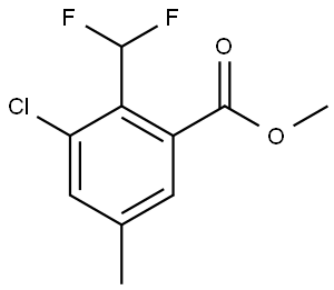 Methyl 3-chloro-2-(difluoromethyl)-5-methylbenzoate Structure