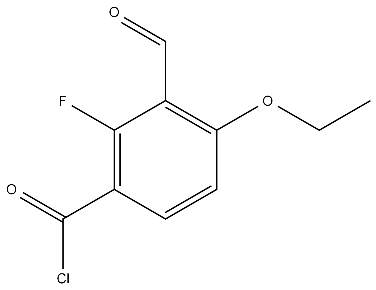 4-Ethoxy-2-fluoro-3-formylbenzoyl chloride Structure