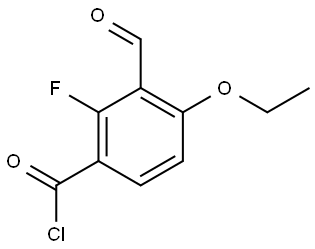 4-Ethoxy-2-fluoro-3-formylbenzoyl chloride Structure