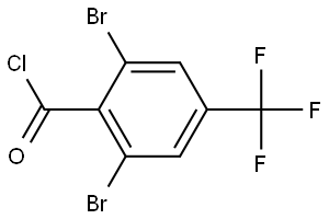 2,6-Dibromo-4-(trifluoromethyl)benzoyl chloride Structure
