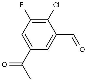 5-Acetyl-2-chloro-3-fluorobenzaldehyde Structure