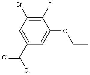 3-Bromo-5-ethoxy-4-fluorobenzoyl chloride Structure
