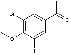 1-(3-Bromo-5-iodo-4-methoxyphenyl)ethanone Struktur