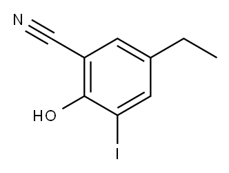 5-Ethyl-2-hydroxy-3-iodobenzonitrile Structure