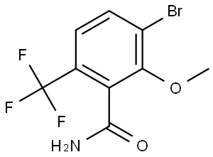 3-Bromo-2-methoxy-6-(trifluoromethyl)benzamide Structure