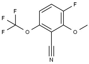 3-Fluoro-2-methoxy-6-(trifluoromethoxy)benzonitrile,2385064-24-2,结构式