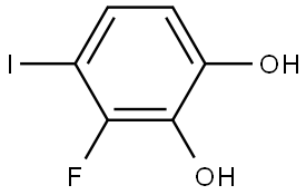 3-Fluoro-4-iodo-1,2-benzenediol 结构式