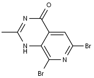 6,8-二溴-2-甲基吡啶并[3,4-D]嘧啶-4(3H)-酮 结构式