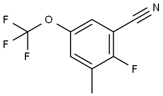 2-Fluoro-3-methyl-5-(trifluoromethoxy)benzonitrile Structure