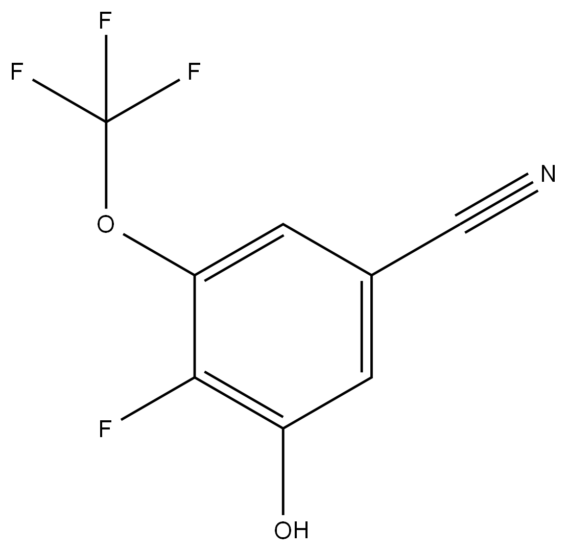 4-Fluoro-3-hydroxy-5-(trifluoromethoxy)benzonitrile,2385194-33-0,结构式