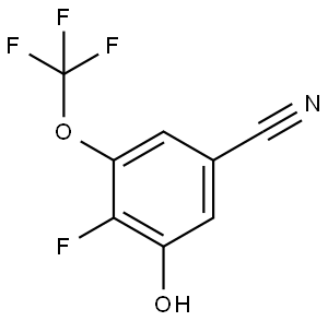 4-Fluoro-3-hydroxy-5-(trifluoromethoxy)benzonitrile Structure