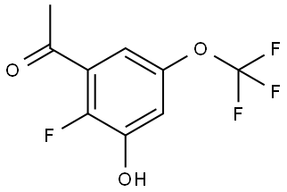 1-[2-Fluoro-3-hydroxy-5-(trifluoromethoxy)phenyl]ethanone 结构式