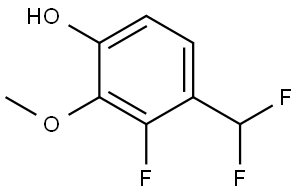 4-(Difluoromethyl)-3-fluoro-2-methoxyphenol Struktur
