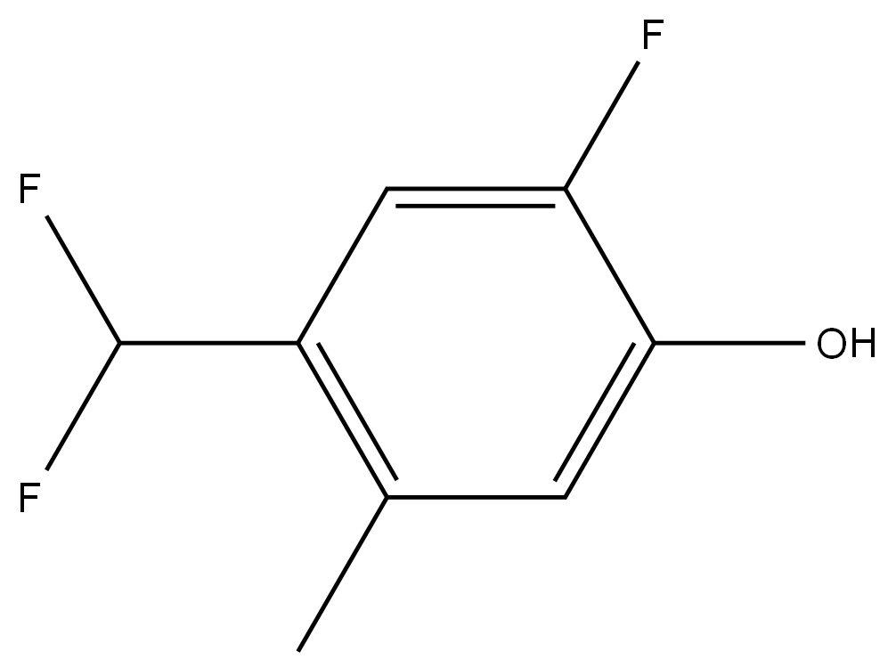 4-(Difluoromethyl)-2-fluoro-5-methylphenol,2385232-00-6,结构式