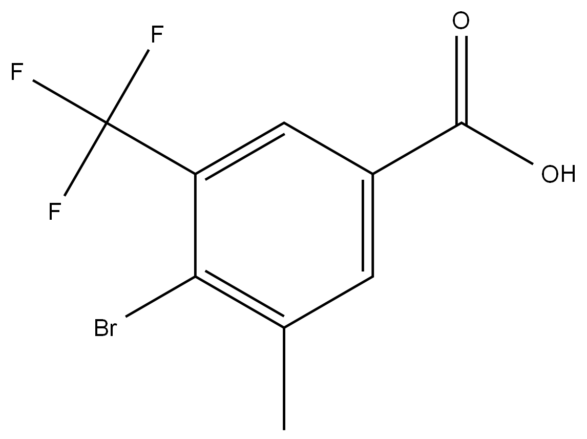 4-Bromo-3-methyl-5-(trifluoromethyl)benzoic acid Structure