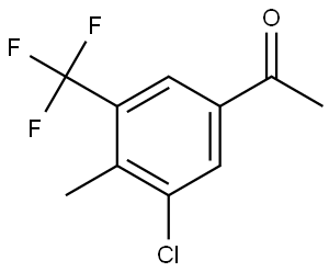 1-[3-Chloro-4-methyl-5-(trifluoromethyl)phenyl]ethanone Struktur