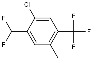 1-Chloro-2-(difluoromethyl)-4-methyl-5-(trifluoromethyl)benzene Structure