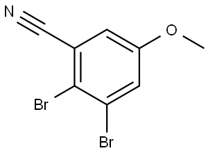 2,3-Dibromo-5-methoxybenzonitrile Structure